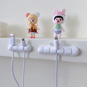 Großhandel B2B Einfacher Stil weißes Datenkabel Ladekabel Sticky Cable Manager
